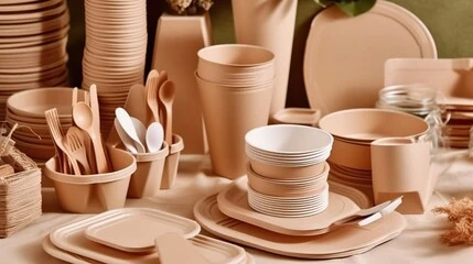 Prato descartável biodegradável